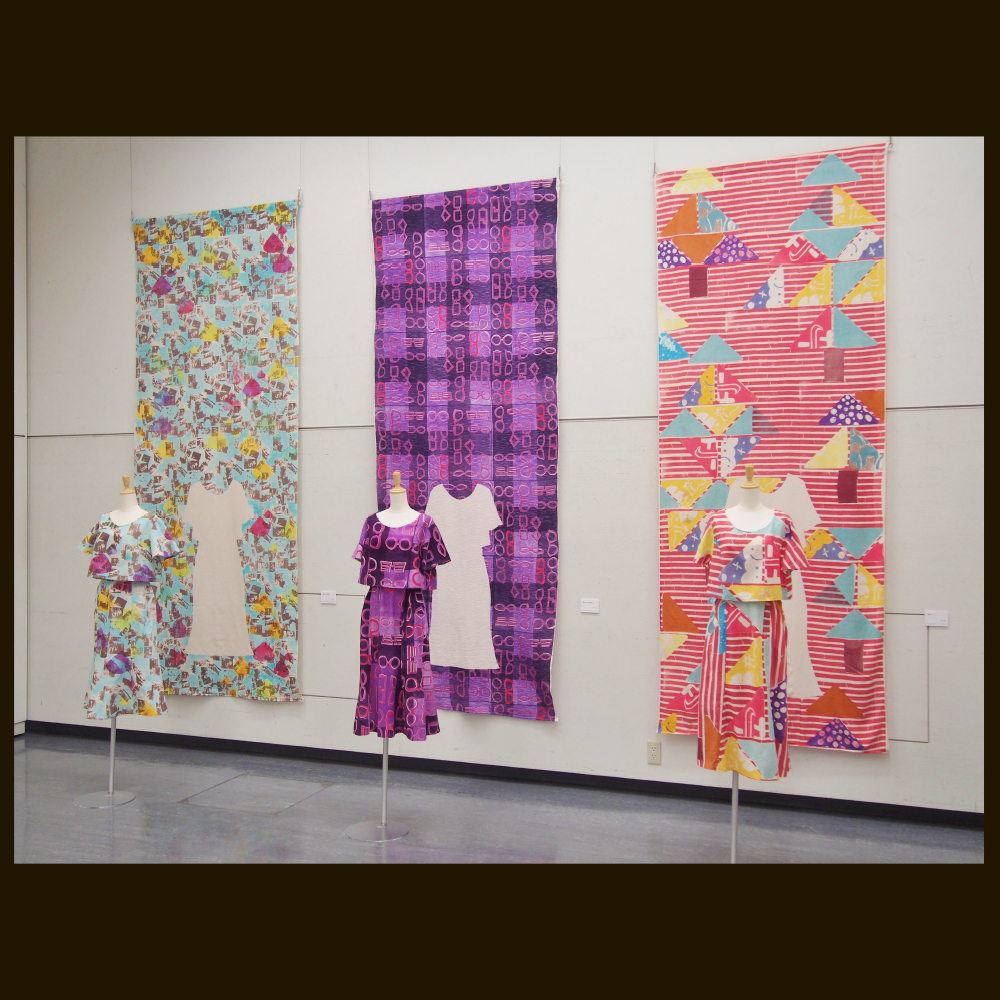 『「あのメガネの人」他2点』（芸美ガイダンス2015 展示作品）比治山大学短期大学部 美術科 染織コース